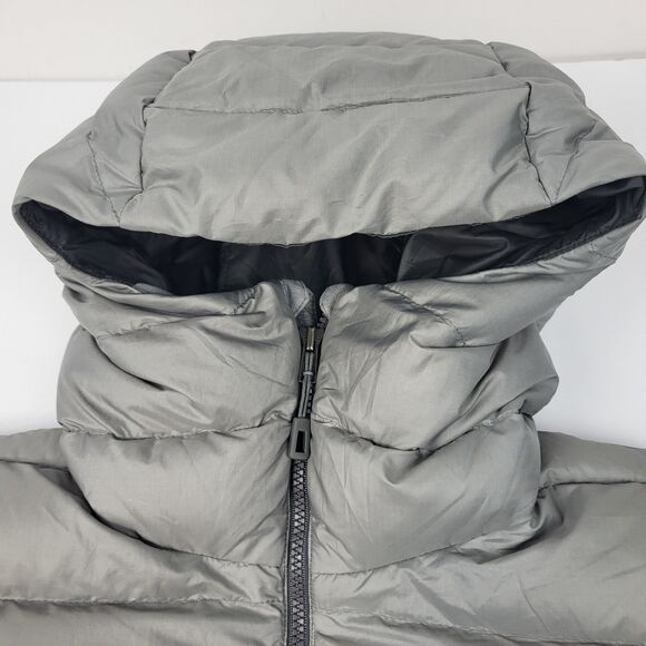 Patagonia Down Sweater Womens Hooded Pullover Jacket Kangaroo Pocket Gray Size M - Picture 4 of 16